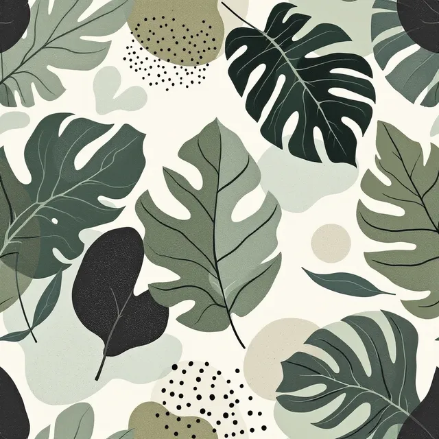 Original leaf-pattern tile